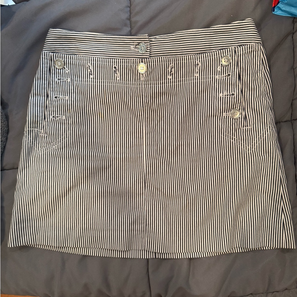 Striped Black and White Women's Skirt D&G